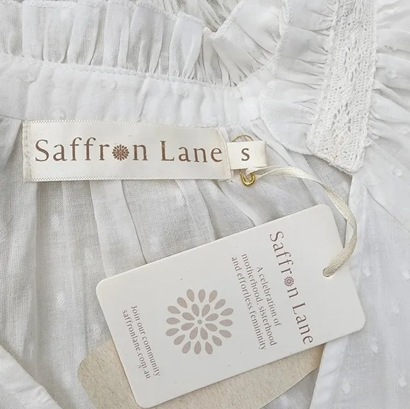 Saffron Lane Maternity Sophia dress. White. Size Small. New. The Sophia …