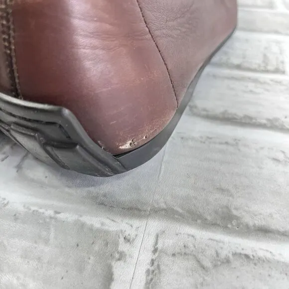 Salvatore Ferragamo Men' 10 Brown Leather Silver Horse Bit Loafer Dress Shoes