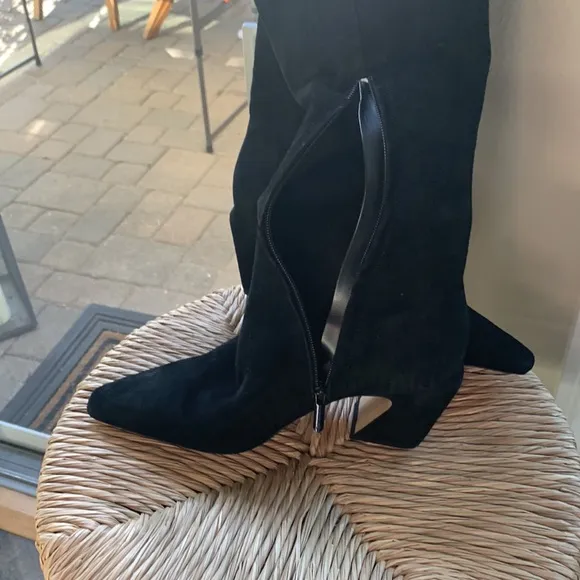 Sam Edelman black suede knee high boots