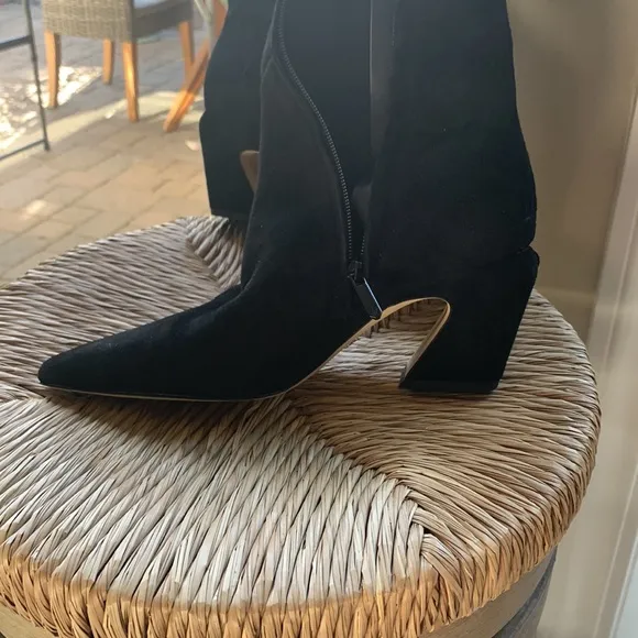 Sam Edelman black suede knee high boots