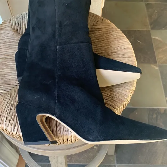 Sam Edelman black suede knee high boots