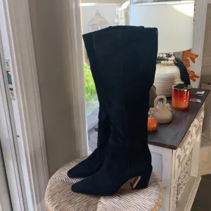 Sam Edelman black suede knee high boots