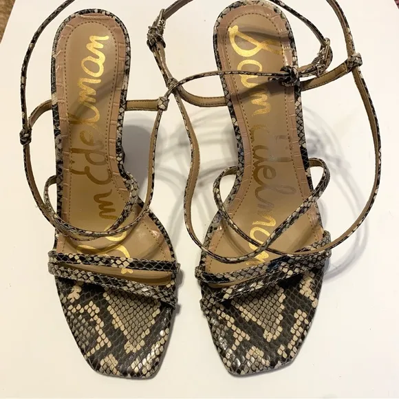 Sam Edelman Leeanne Snake Skin Strappy Dress Sandals