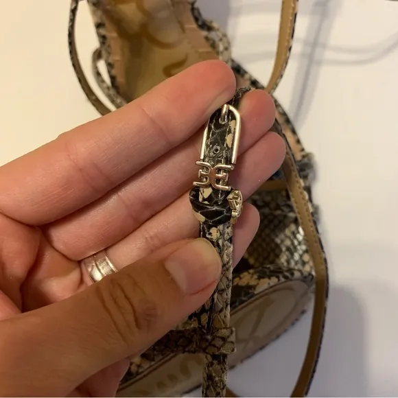 Sam Edelman Leeanne Snake Skin Strappy Dress Sandals