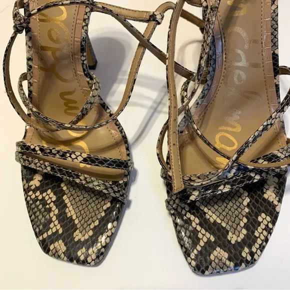 Sam Edelman Leeanne Snake Skin Strappy Dress Sandals