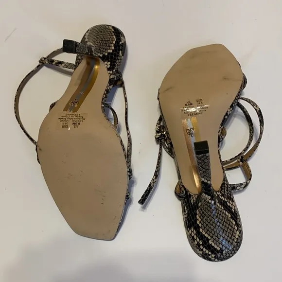 Sam Edelman Leeanne Snake Skin Strappy Dress Sandals