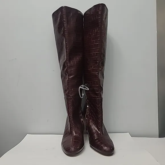 Sam Edelman Shauna 2 90MM Crocodile-Embossed Lea
