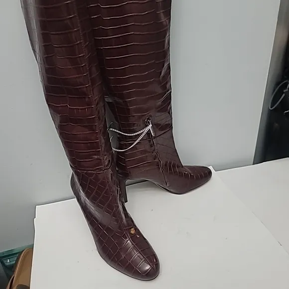 Sam Edelman Shauna 2 90MM Crocodile-Embossed Lea
