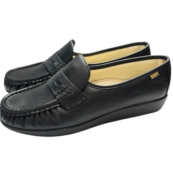 SAS Classic Womens Loafer Comfort Shoe Size 9 Black Handsewn Made in USA   NEW!
