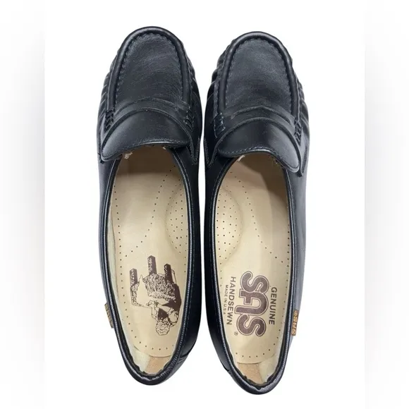 SAS Classic Womens Loafer Comfort Shoe Size 9 Black Handsewn Made in USA   NEW!