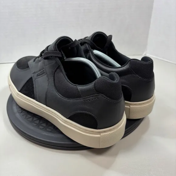 SAS High Street Black Ash Leather Sneakers Casual Walking Shoes Black Size 12 WW