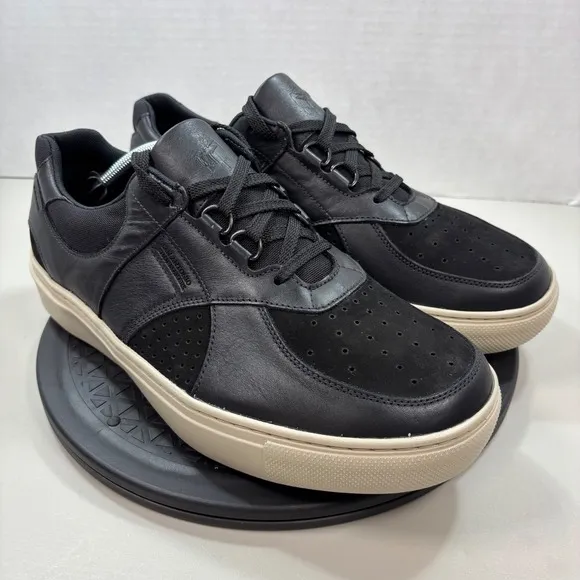 SAS High Street Black Ash Leather Sneakers Casual Walking Shoes Black Size 12 WW