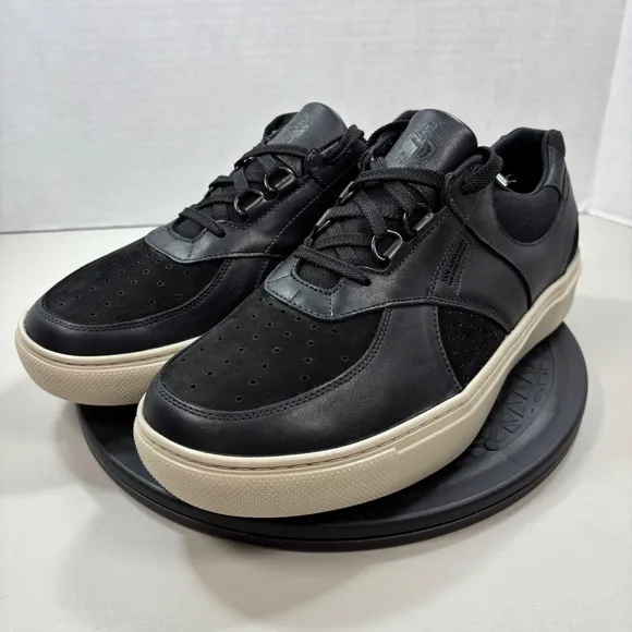 SAS High Street Black Ash Leather Sneakers Casual Walking Shoes Black Size 12 WW
