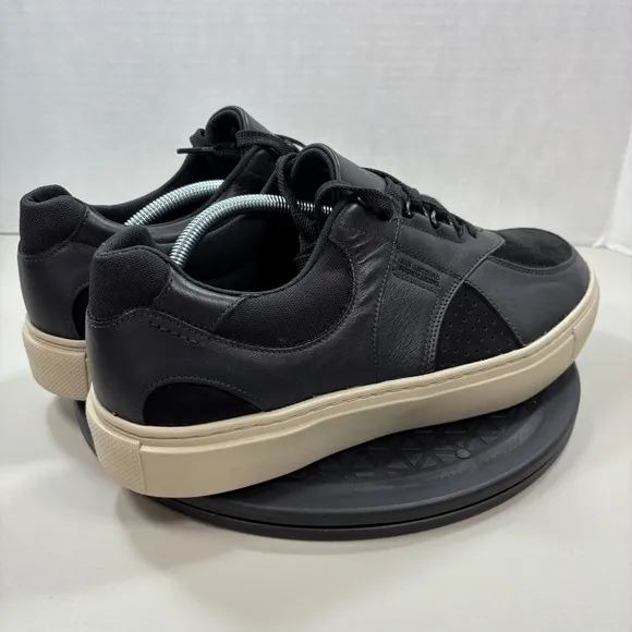 SAS High Street Black Ash Leather Sneakers Casual Walking Shoes Black Size 12 WW