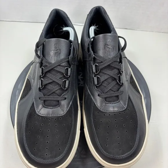 SAS High Street Black Ash Leather Sneakers Casual Walking Shoes Black Size 12 WW