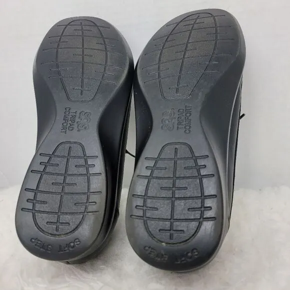 SAS Womens Traveler Tripad Comfort Black Leather Lace Up USA Made Shoes Size 6