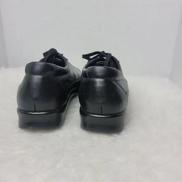 SAS Womens Traveler Tripad Comfort Black Leather Lace Up USA Made Shoes Size 6