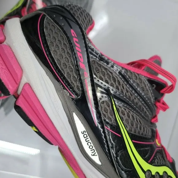 Saucony‎ Guide 6 Running Shoes Womens Size 9.5 Gray/Pink Athletic Sneaker