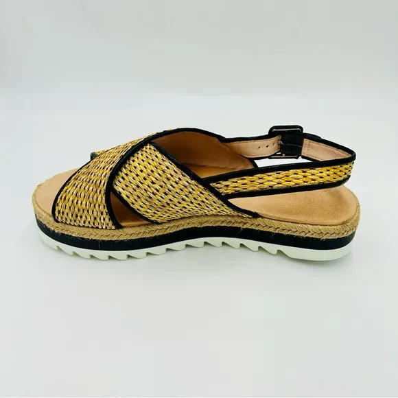 Schutz shoes woven platform espadrille strappy bohemian women size 9.5