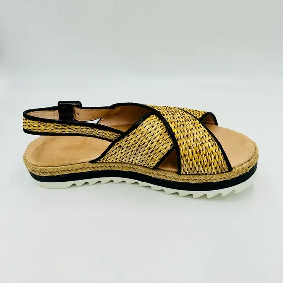 Schutz shoes woven platform espadrille strappy bohemian women size 9.5