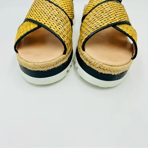 Schutz shoes woven platform espadrille strappy bohemian women size 9.5