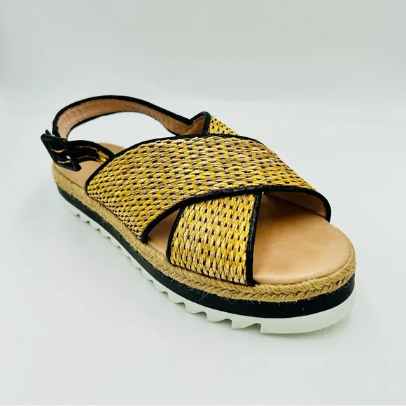 Schutz shoes woven platform espadrille strappy bohemian women size 9.5