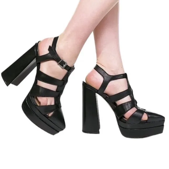 SchutzDaryl Leather Platform Fisherman Dress Sandals
