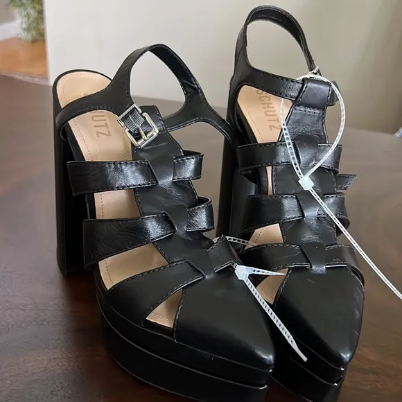 SchutzDaryl Leather Platform Fisherman Dress Sandals
