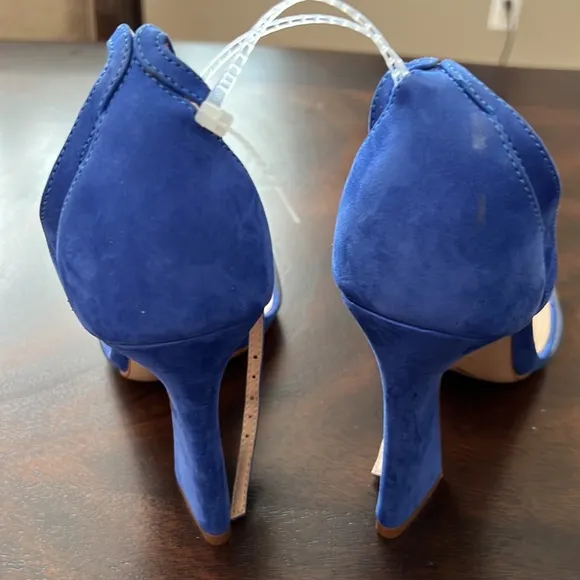 SchutzKristy Suede Clear Vinyl Ankle Strap Dress Sandals.