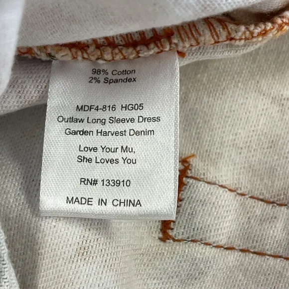 Show Me Your Mumu Garden Harvest Denim Outlaw Dress - Size Large - NWT