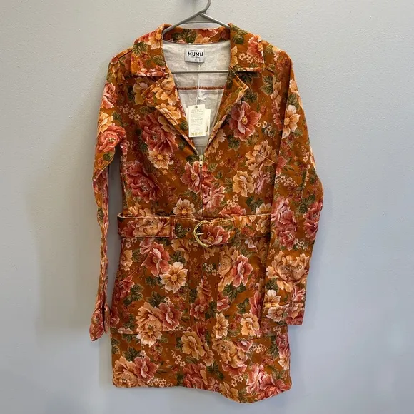 Show Me Your Mumu Garden Harvest Denim Outlaw Dress - Size Large - NWT