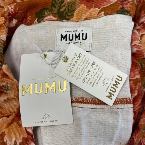 Show Me Your Mumu Garden Harvest Denim Outlaw Dress - Size Large - NWT