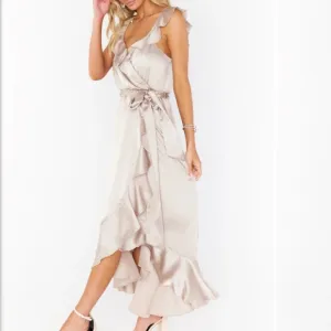 Show me your MuMu- Samantha Ruffle Wrap Dress Size Medium
