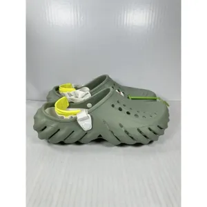 Size 10M/12W CROCS Echo Clog Moss Green Vert Mousse 207937-308 Slip On Shoes NEW