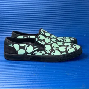 Size 11.5- Men’s Alien Toms Vegan Slip On Glow In The Dark Sneakers Shoes NEW