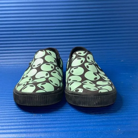 Size 11.5- Men’s Alien Toms Vegan Slip On Glow In The Dark Sneakers Shoes NEW