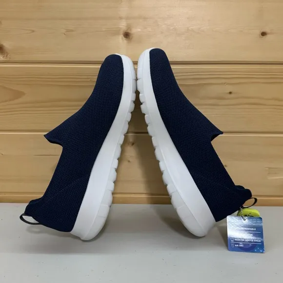 Skechers Go Walk Air Cooled Max Slip On Pull On Sneaker Navy Blue Mens 11 Shoes