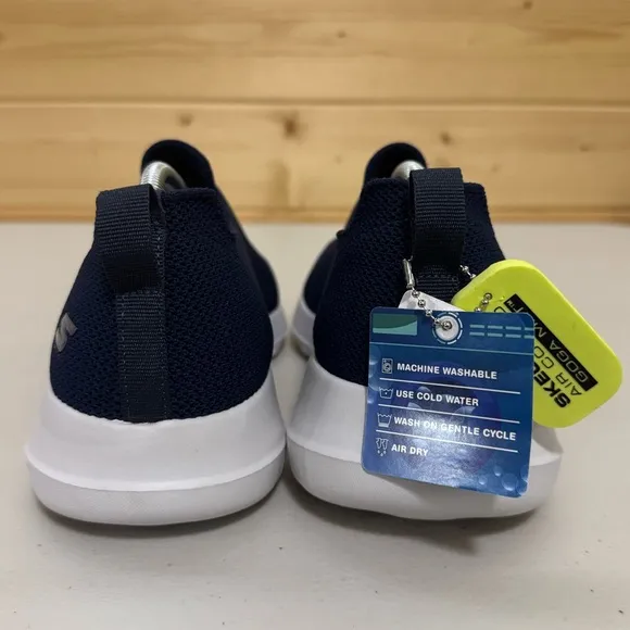 Skechers Go Walk Air Cooled Max Slip On Pull On Sneaker Navy Blue Mens 11 Shoes