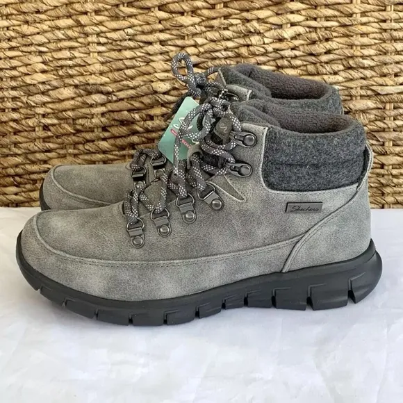 Skechers Synergy Cool Seeker Ankle Boots Women's Size 6.5 Charcoal NWT 167425