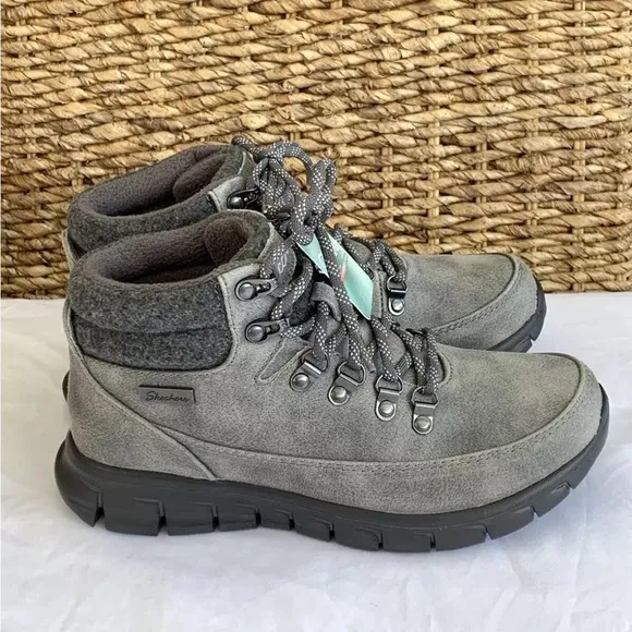Skechers Synergy Cool Seeker Ankle Boots Women's Size 6.5 Charcoal NWT 167425