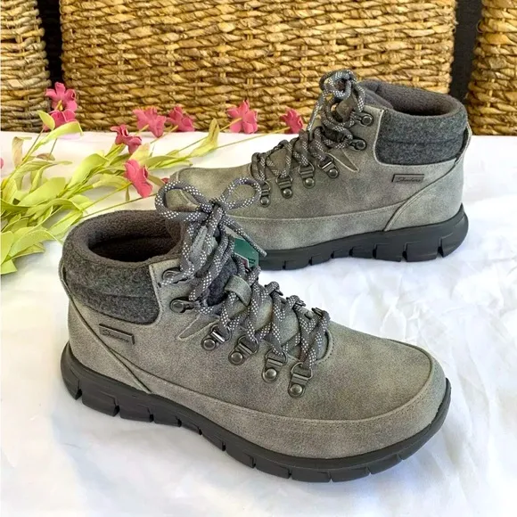 Skechers Synergy Cool Seeker Ankle Boots Women's Size 6.5 Charcoal NWT 167425