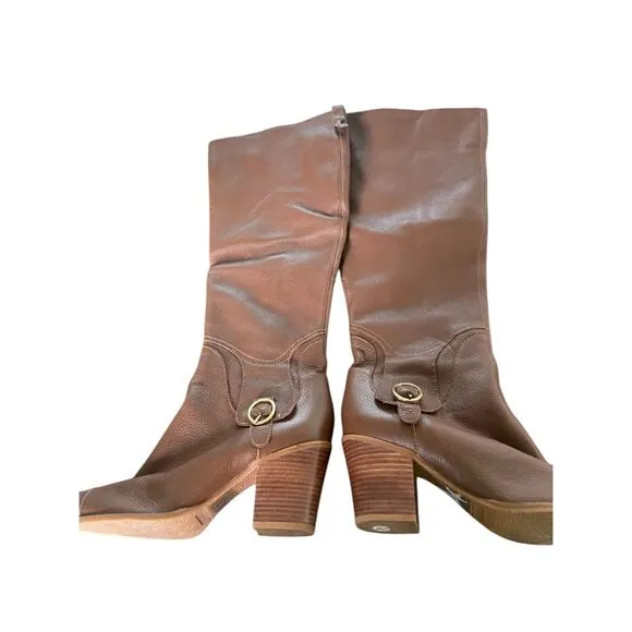 Skechers Women’s Knee High Leather Boots Brown Size 9