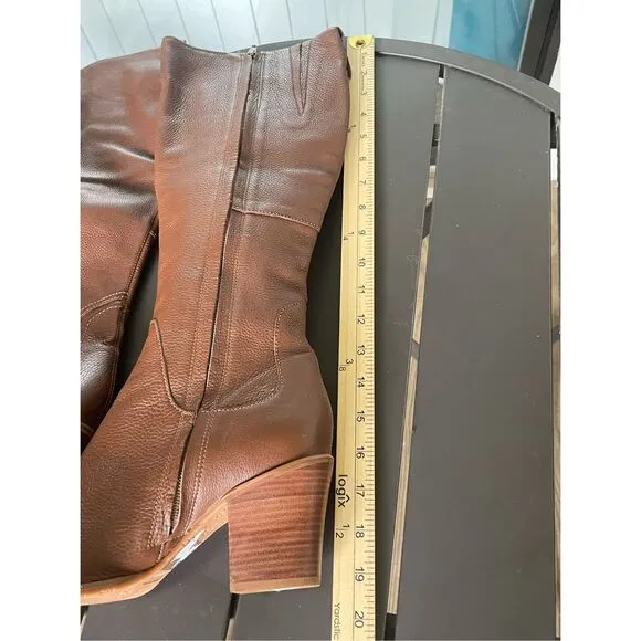 Skechers Women’s Knee High Leather Boots Brown Size 9