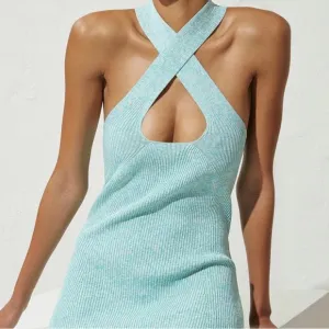 SOLID &amp; STRIPED THE MARISSA DRESS GREEK BLUE TURQUOISE TEAL WHITE Sz M and L NEW