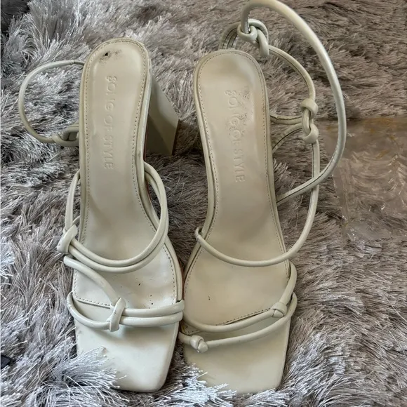 Song of Style Noelle dress shoes open toe sandals block heels strappy tie up