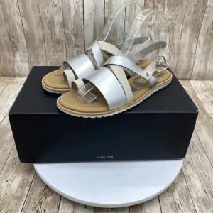 Sorel Womens Sandals Ella Criss Cross Strappy Buckle Closure Metallic Size 7M