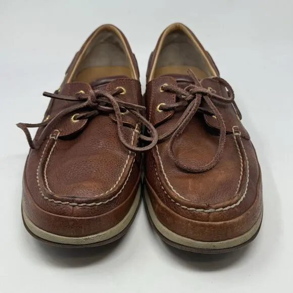 Sperry Gold Cup ASV Boat Shoes Mens 11.5 M Brown Leather 2 Eye Casual Preppy