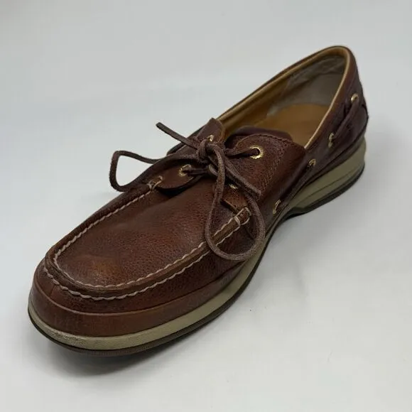 Sperry Gold Cup ASV Boat Shoes Mens 11.5 M Brown Leather 2 Eye Casual Preppy