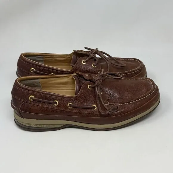 Sperry Gold Cup ASV Boat Shoes Mens 11.5 M Brown Leather 2 Eye Casual Preppy