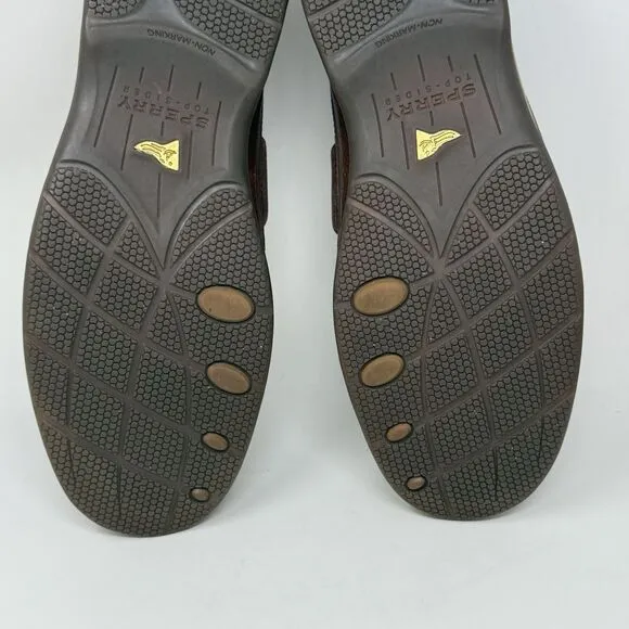 Sperry Gold Cup ASV Boat Shoes Mens 11.5 M Brown Leather 2 Eye Casual Preppy